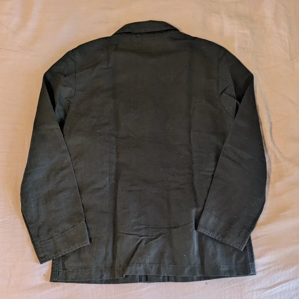 J.Crew Brown Chore Jacket Linen Cotton Blend Workwear Size S - Picture 2 of 3